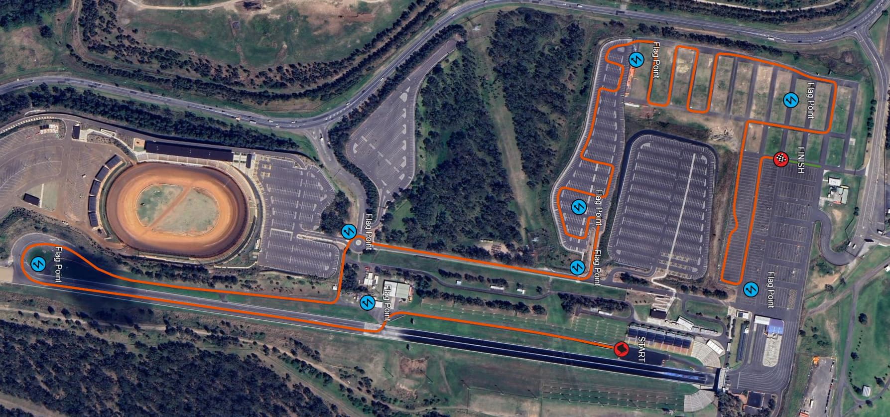 Reverse layout, with flag points